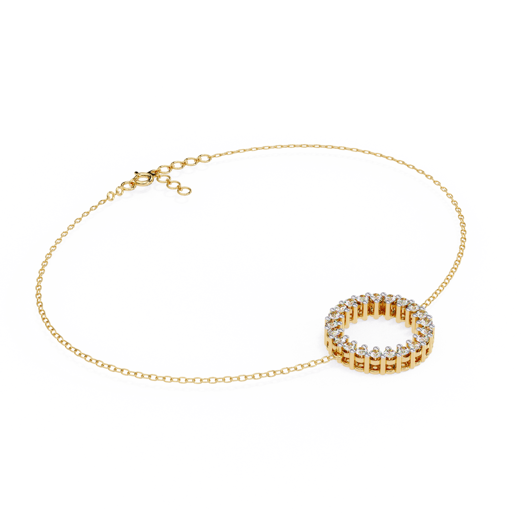 Solitairekart 0.15ct Round Cut Natural Diamond Bracelet-HI Color, VS-SI Clarity
